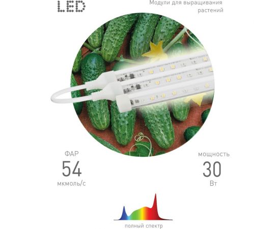 Модульный светильник для растений ЭРА FITO-3х10W-LINE-Ra90 полного спектра 30 Вт Б0049315 – изображение 6