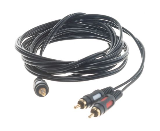 Шнур REXANT Стерео 3,5 мм - 2 RCA, длина 3 метра 17-4234 – изображение 6