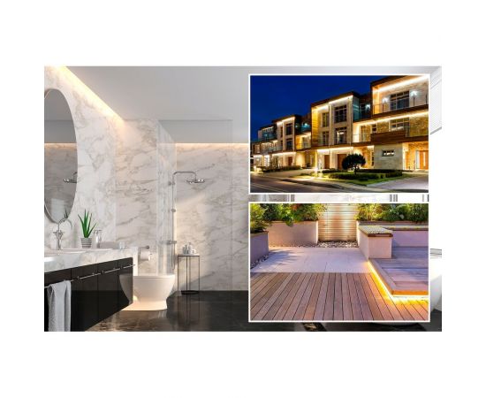 Светодиодная лента OGM 12В, 14,4Вт/м, smd5050, 60д/м, ip65, 12лм/чип, подложка 10мм, 5м, 3000к. / LSE-273 – изображение 6