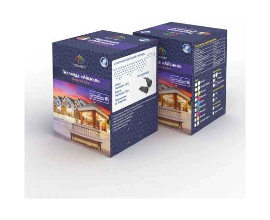 Светодиодная гирлянда NEON-NIGHT Бахрома с эффектом мерцания 4.8х0.6м 176 LED 255-165 – изображение 7