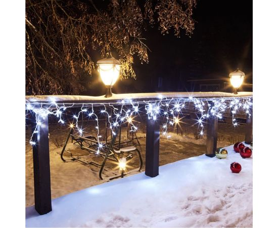 Светодиодная гирлянда NEON-NIGHT Бахрома с эффектом мерцания 4.8х0.6м 176 LED 255-165 – изображение 9