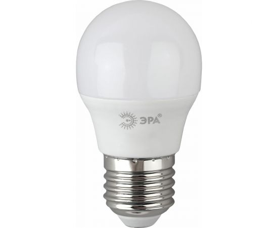 Светодиодная лампа ЭРА LED P45-6W-827-E27 R диод, шар, 6Вт, теплый свет, E27 Б0049643 
