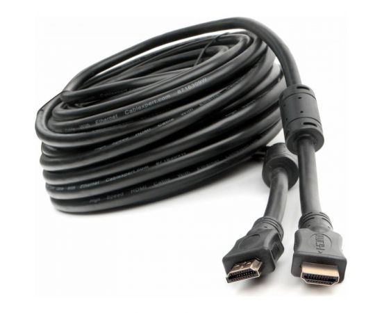 Кабель HDMI Cablexpert 20м v1.4 19M/19M черыйн позолоченные разъемы экран 2 ферритовых кольца пакет CCF2-HDMI4-20M 