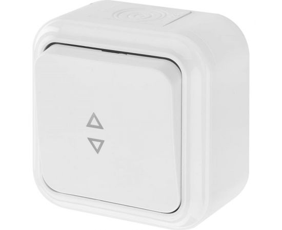 Выключатель Bylectrica 1-клавишный, открытая установка, 6А, проходной, IP54, серия ПРАЛЕСКА АКВА, белый, А610-868 
