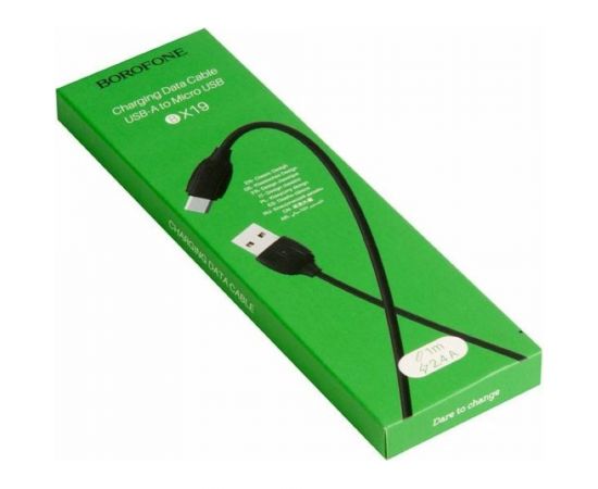 Кабель USB Borofone BX19 для Micro-USB, 2.4A, длина 1м, черный 903282 