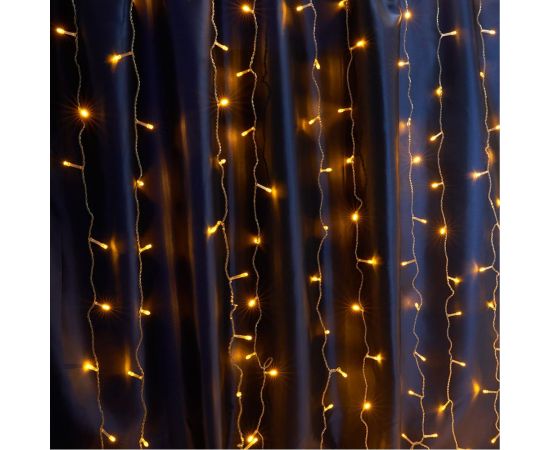 Гирлянда-дождь FERON CL20, 240LED, желтый, статичная, 2х2м+3м, IP44, 12W, 41624 