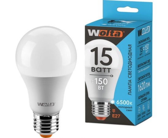 Лампа WOLTA LX A60 E27 15W 6500K 30W60BL15E27 