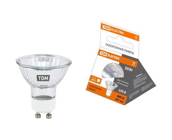 Галогенная лампа с отражателем TDM MR16 JCDRC - 50 Вт - 230 В - GU10 SQ0341-0011 