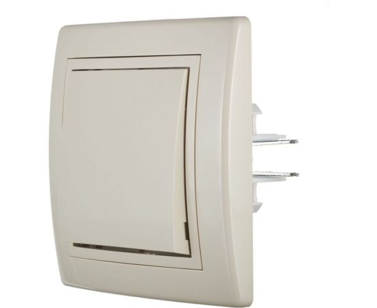 Одноклавишный однополюсный выключатель Aling-conel PRESTIGE 10AX 250В, бежевый 605.99 113066 