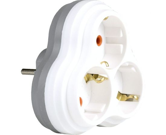 Электрический разветвитель на 3 розетки Alfa 40100009 