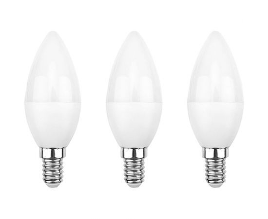 Светодиодная лампа REXANT 3 шт Свеча CN 7.5 Вт E14 6500 K холодный свет 604-019-3 