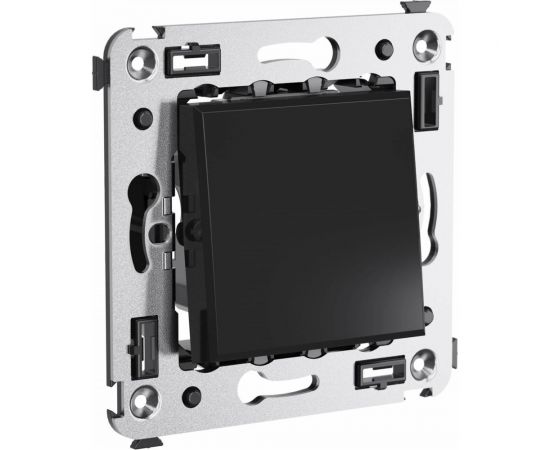 Одноклавишный выключатель в стену DKC, Avanti, черный квадрат 4402103 