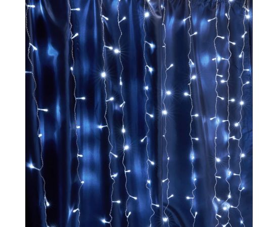 Гирлянда-дождь FERON CL24, 480LED, 5000К белый, статичная, 3х3м+3м, IP20, от сети 230V, 41627 