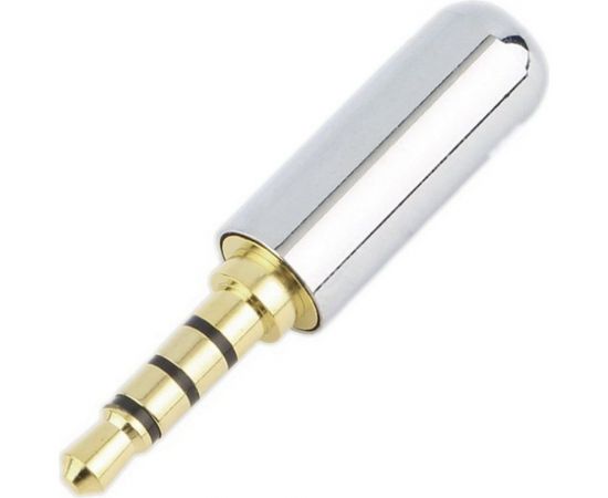 Разъем аудио Pro Legend 3.5мм штекер 4C металл на кабель в мини корпусе, Gold PL2109 