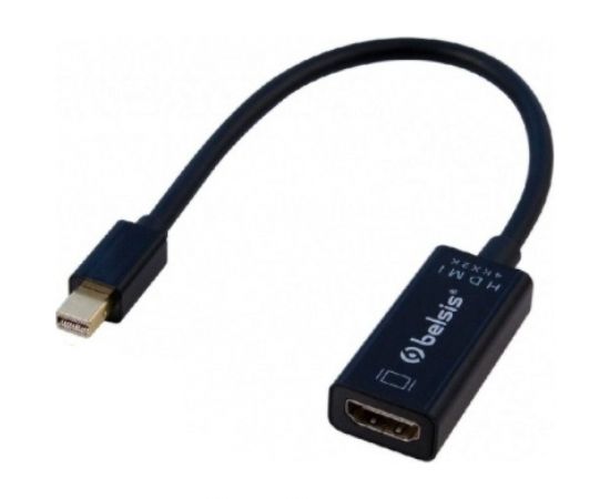 Кабель-адаптер mini DisplayPort - HDMI (f) 4Kх2K, 0,2 м, чёрный Belsis BW8801 