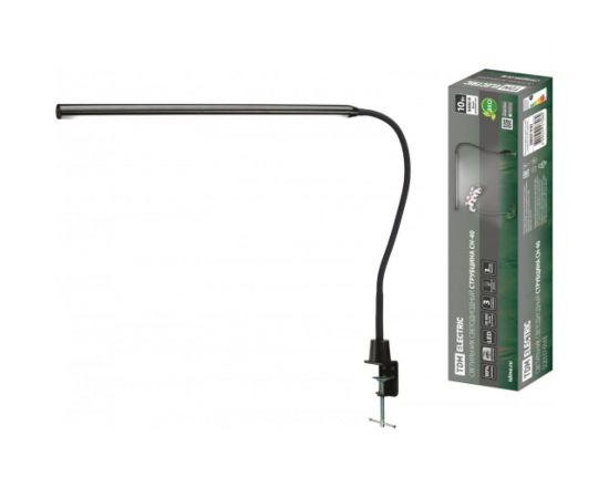 Светодиодный светильник TDM струбцина СН-40, гибкий, сенсор-диммер, 220 В, 10 Вт, 5000 К, черный, SQ0337-0163 