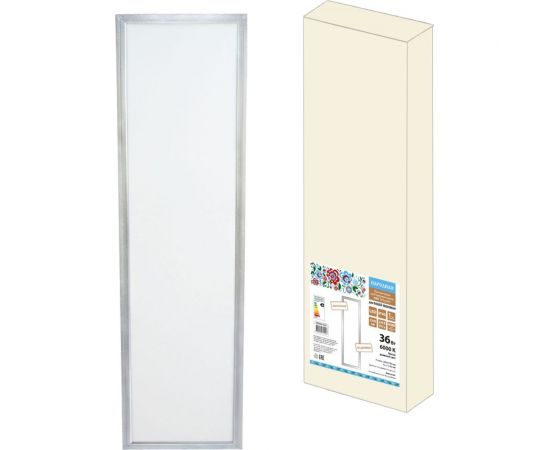 Светодиодная панель TDM серии СВО 295 х1195, 36Вт, 6000К, хром, Народная без драйвера SQ0329-0222 