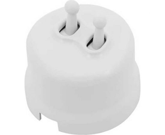 Выключатель Bironi 2-кл., пластик, цвет Белый (тумблерный) B1-232-21 