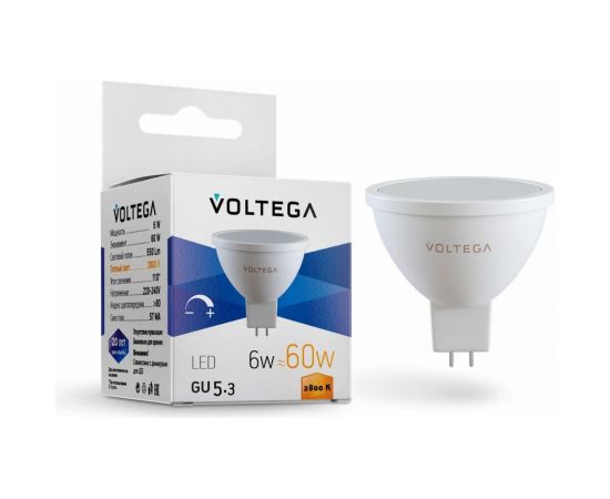 Светодиодная лампа VOLTEGA Софит GU5.3 2800К 6W диммируемый 7170 