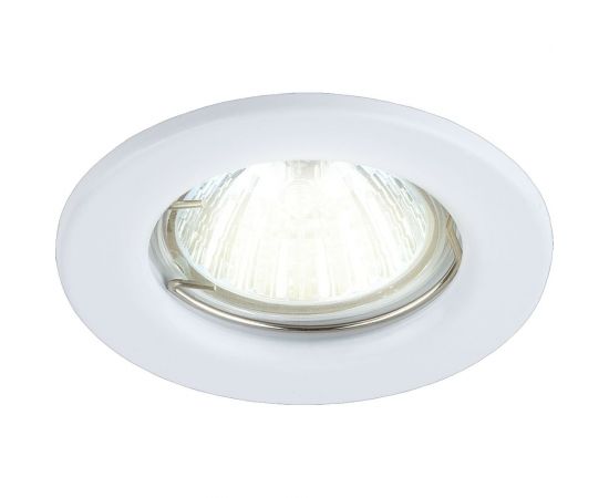 Встраиваемый светильник truEnergy с цоколем gu5.3 d80xh30мм ip20 белый/сталь 21201 