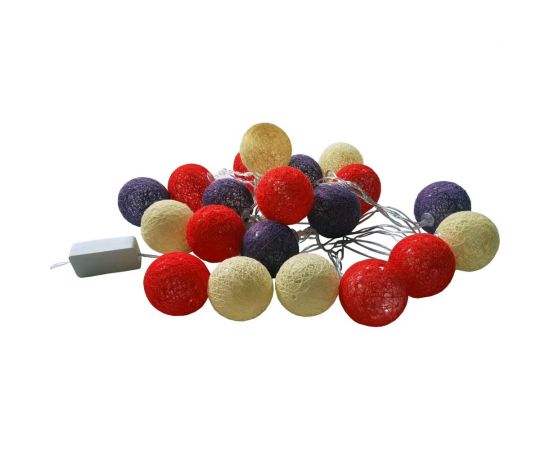 Светодиодная гирлянда APEYRON Шарики Нитяные, 3 м, 20 ламп 15-55 