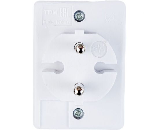 Блок на 3 гнезда TDM 2П 2,5 А 250 B под плоскую вилку белый SQ1806-0205 – изображение 2