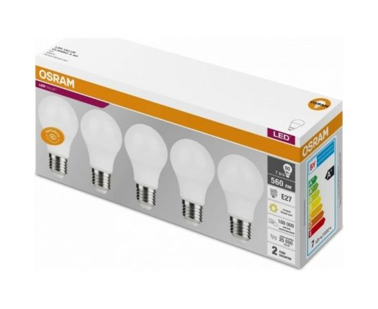 Светодиодная лампа Osram LVCLA60 7SW/840 230V E27 2X5 RU 4058075577657 – изображение 2