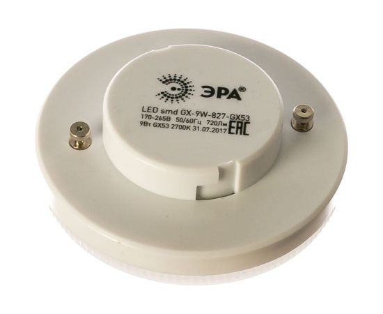 Светодиодная лампа ЭРА LED GX-9W-827-GX53, таблетка, теплый Б0020594 – изображение 2