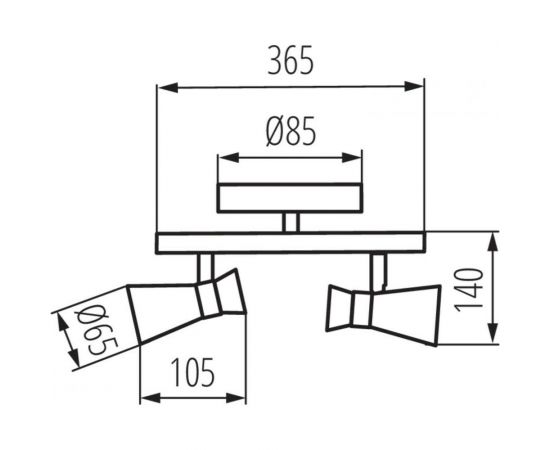 Потолочный спот KANLUX MILENO EL-2I B-AG 29114 – изображение 2