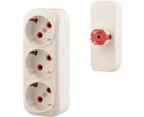 Тройник Lezard с заземлением прямоугольный 1 24 715-0800-608 – изображение 2