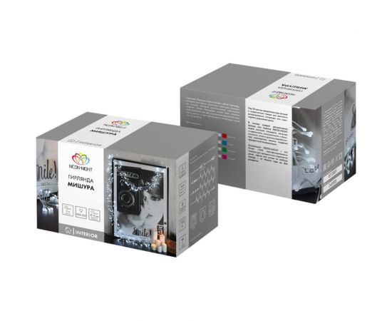 Гирлянда Neon-Night Мишура 3м, прозрачный ПВХ, 288 LED белые 303-605 – изображение 2