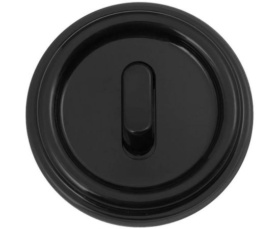 1-клавишный выключатель Bironi пластик, цвет черный, клавишный B1-220-23 – изображение 2