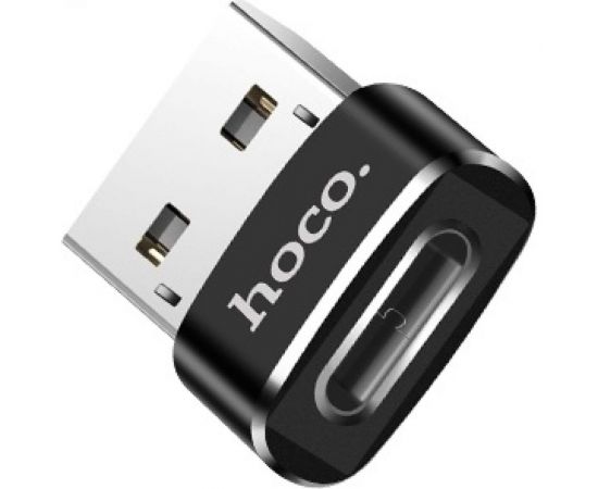 Переходник Hoco UA6 USB to Type-C, черный 800490 – изображение 2