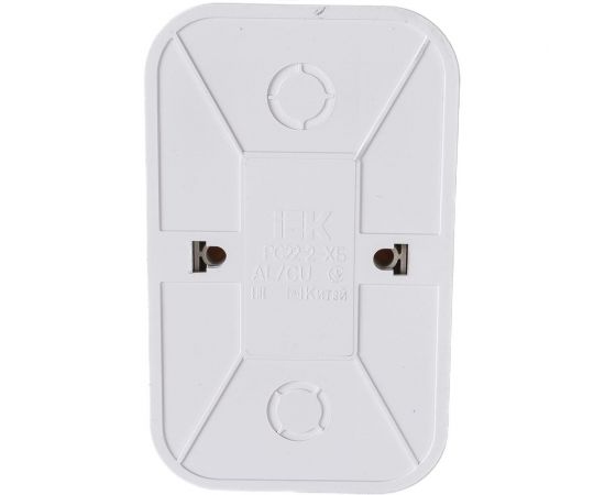 Двухместная розетка IEK для открытой установки рс22-2-хб без заземления 10а glory белый ERH20-K01-10 – изображение 2