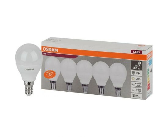 Светодиодная лампа Osram LVCLP60 7SW/830 230V E14 2X5 RU 4058075578104 – изображение 2