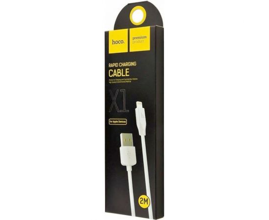 Кабель USB 2.0 Hoco X1, AM/Lightning, белый, 2м 6957531032014 – изображение 2