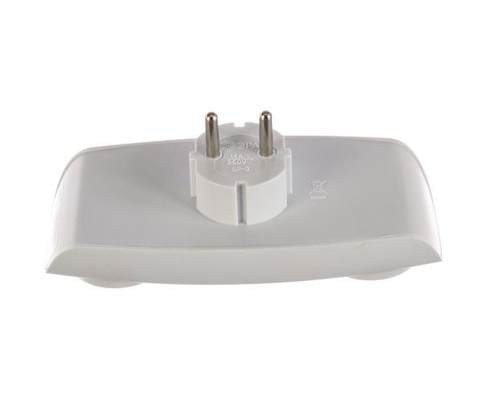 Тройник без заземления, 3 гнезда, белый ЭРА SP-3-W C0045527 – изображение 3