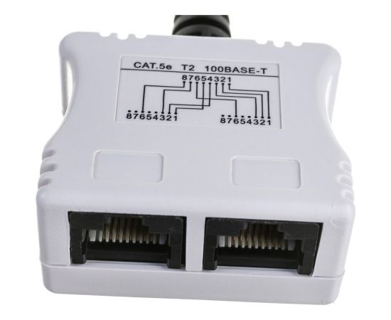 Разветвитель Hyperline SPL-YT4-E2-E2 RJ-45 4Pr.T568A/T568B 2 x 2Pr.10BASE-T 34525 – изображение 3