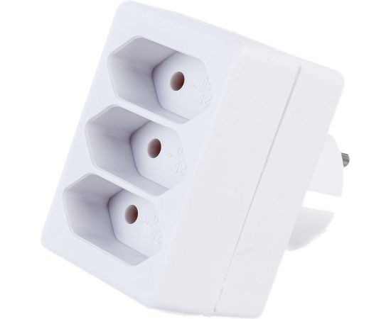 Блок на 3 гнезда TDM 2П 2,5 А 250 B под плоскую вилку белый SQ1806-0205 – изображение 3