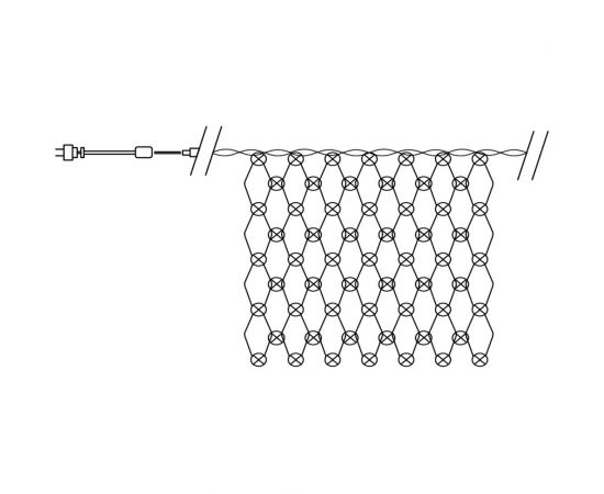 Светодиодная гирлянда FERON CL31 сеть 3x2,7м + 3м 230V 5000K c питанием от сети, прозрачный шнур, 48173 – изображение 4