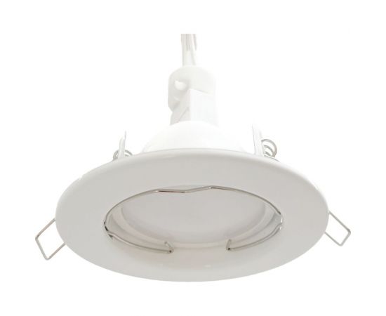 Встраиваемый светильник truEnergy с цоколем gu5.3 d80xh30мм ip20 белый/сталь 21201 – изображение 4