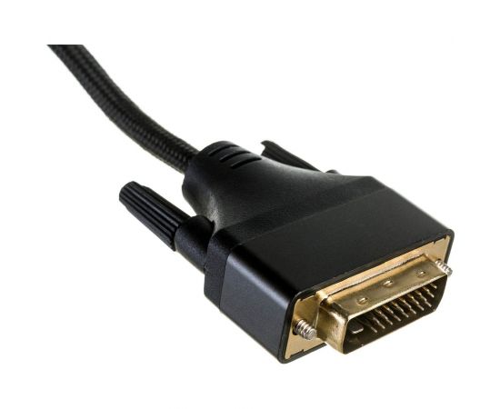Кабель DisplayPort->DVI Cablexpert 4K 1.8м 20M/25M нейлоновая оплетка металлические разъемы пакет CC-DPM-DVIM-4K-6 – изображение 4
