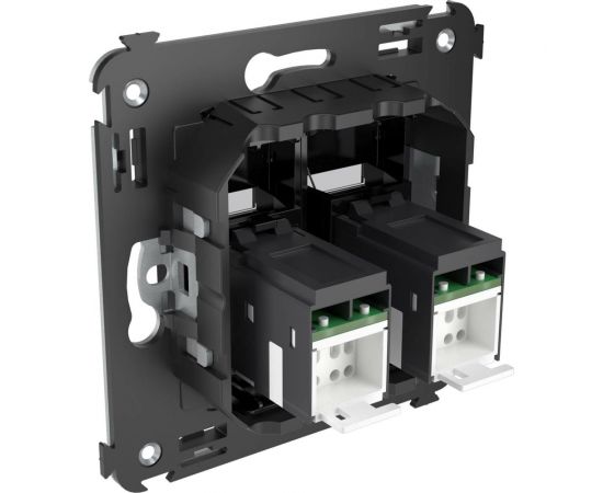 Двойная розетка DKC, Avanti RJ45, в стену, категория 5e, черный квадрат 4402464 – изображение 4