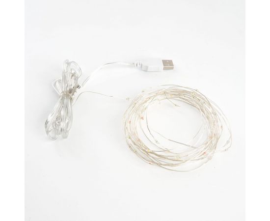 Линейная статичная гирлянда FERON CL575 Роса, 5м USB 2700K, прозрачный шнур, 48183 – изображение 4