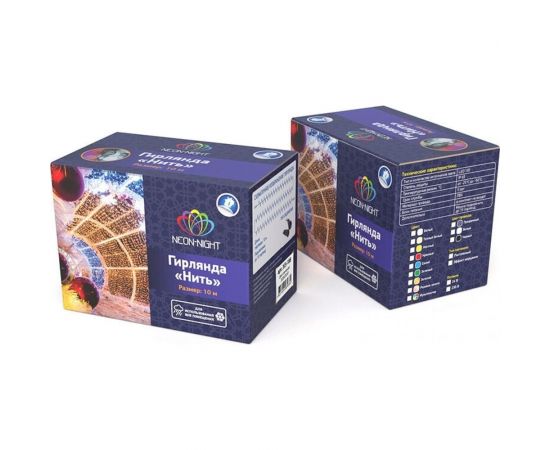 Светодиодная гирлянда NEON-NIGHT Нить 10м 100 LED, тёплый-белый, без комплекта подключения 305-156 – изображение 4