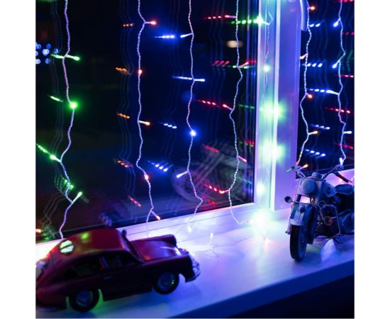 Гирлянда Neon-Night ДОЖДЬ занавес 1.5х1.5м, прозрачный ПВХ, 144 LED МУЛЬТИКОЛОР IP20 235-039 – изображение 5