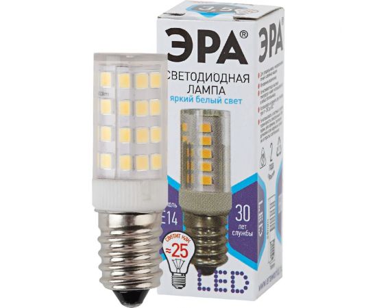Светодиодная лампа ЭРА LED T25-3,5W-CORN-840-E14, капсула, нейтральный Б0028745 – изображение 9