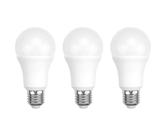 Светодиодная лампа REXANT 3 шт Груша A60 20.5 Вт E27 4000 K нейтральный свет 604-014-3 