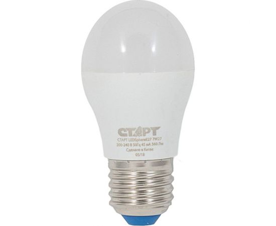 Светодиодная лампа СТАРТ в колбе лон LEDSphereE27 7W27 