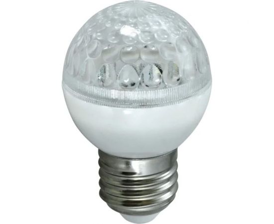 Светодиодная лампа-шар для украшения NEON-NIGHT диаметр 50 мм, цоколь е27, 10 LED, 1 Вт зеленая 405-614 